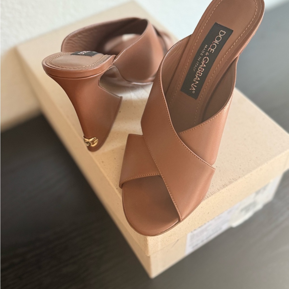 Dolce & Gabbana Brown Leather Heels